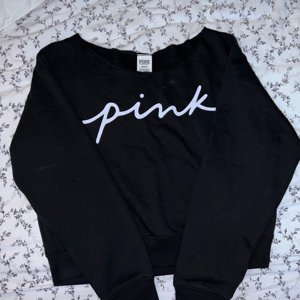 VS Pink Fleece cropped sweatshirt